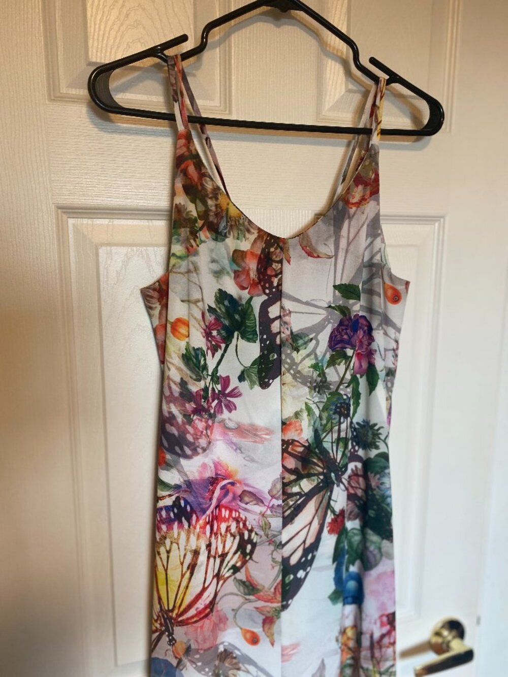 Rinascimento Italy Butterfly Floral Print Maxi Dress | Medium (TG. M) V-Neck